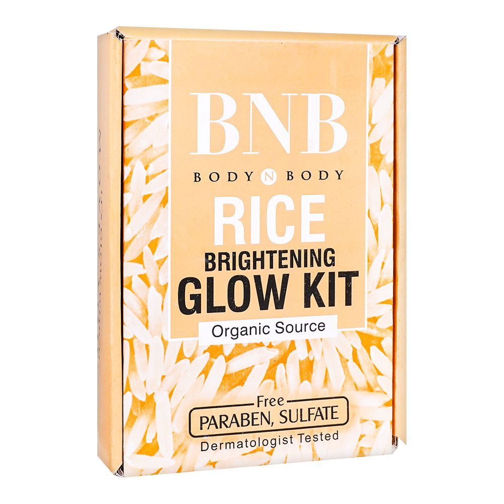 BNB Rice Extract Brightening Skincare Kit | Face Wash, Scrub & Mask for Glowing Skin