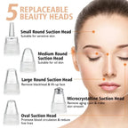 5-in-1 Rechargeable Pore Cleaner – Gentle Suction Facial Care Tool