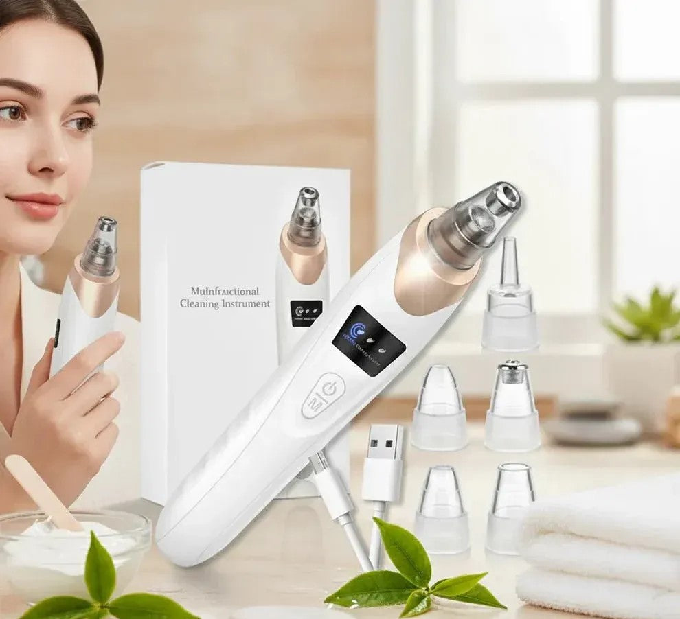 5-in-1 Rechargeable Pore Cleaner – Gentle Suction Facial Care Tool