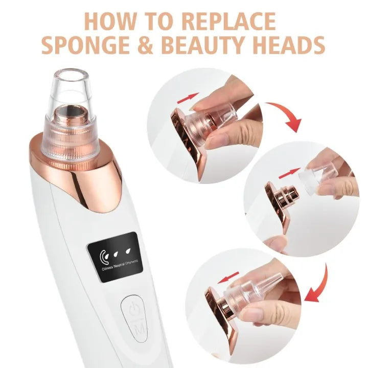 5-in-1 Rechargeable Pore Cleaner – Gentle Suction Facial Care Tool